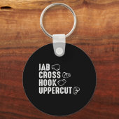 Jab Cross Hook Uppercut Boxhandschuhe Boxer Schlüsselanhänger (Vorderseite)