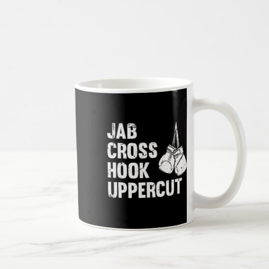 Jab Cross Hook Uppercut Boxing Fighting Technology Kaffeetasse (Rechts)