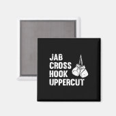 Jab Cross Hook Uppercut Boxing Fighting Technology Magnet (Vorderseite/Rückseite)
