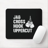 Jab Cross Hook Uppercut Boxing Fighting Technology Mousepad (Mit Mouse)