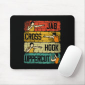 Jab Cross Hook Uppercut Boxing Mousepad (Mit Mouse)