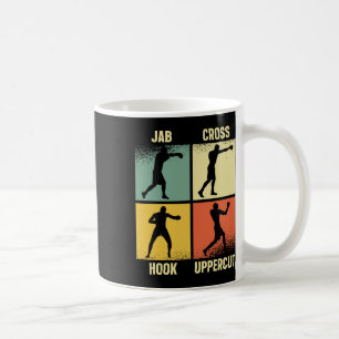 Jab Cross Hook Uppercut - Boxing Moves Graphic Gri Kaffeetasse