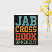 Jab Cross Hook Uppercut Funny Boxing Trainer Karte (Gelbe Blume)