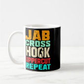 Jab Cross Hook Uppercut Repeat Retro Kickboxing Mm Kaffeetasse (Links)