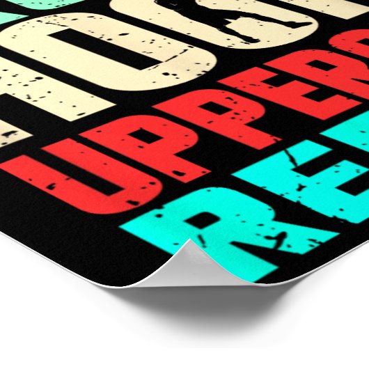 Jab Cross Hook Uppercut Repeat Retro Kickboxing Mm Poster (Ecke)