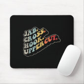 Jab Cross Hook Uppercut Retro-Boxkampf Kampfsport Mousepad (Mit Mouse)