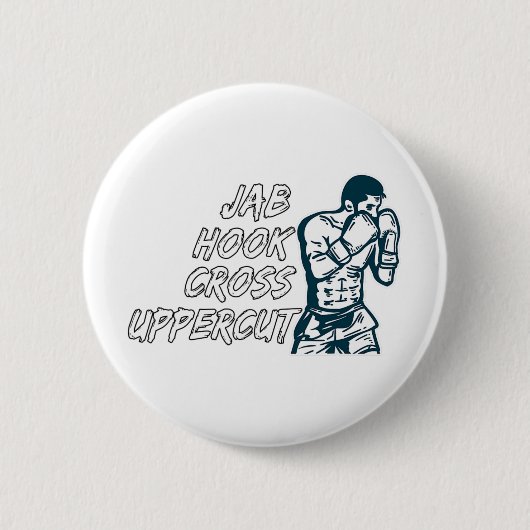 Jab Hook Cross Uppercut Boxen für Boxer Männer Jun Button (Vorderseite)