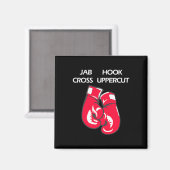 Jab Hook Cross Uppercut Kampfsport Boxen Magnet (Vorderseite/Rückseite)