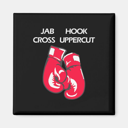 Jab Hook Cross Uppercut Kampfsport Boxen Magnet (Vorne)