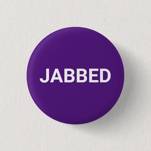 Jabbed lila-weiß-geimpftes Button (Vorderseite)