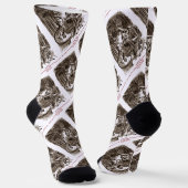 Jabberwock durch den Glass John Tenniel Socken (Gewinkelt)