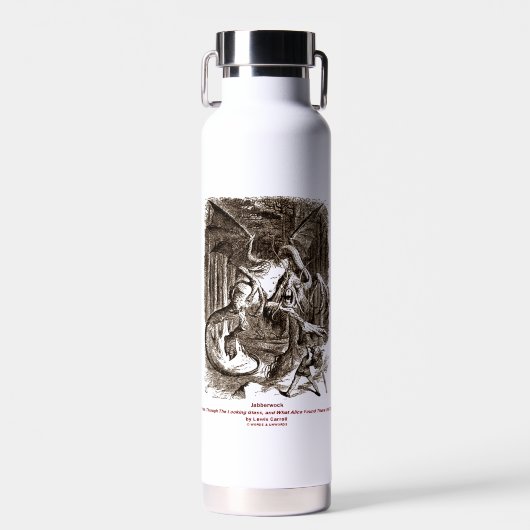 Jabberwock durch den Glass John Tenniel Trinkflasche (Vorne)