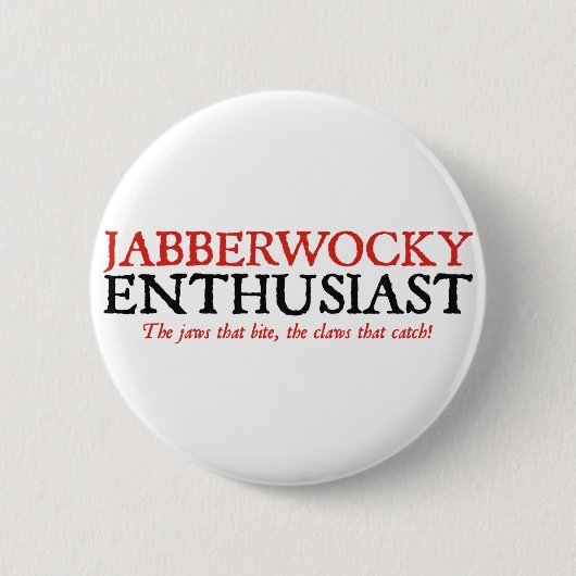 Jabberwocky Enthusiast Button (Vorderseite)