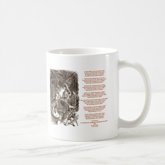 Jabberwocky Gedicht durch Lewis Carroll Kaffeetasse (Rechts)