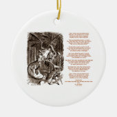 Jabberwocky Gedicht durch Lewis Carroll Keramik Ornament (Vorne)