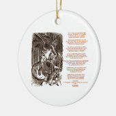 Jabberwocky Gedicht durch Lewis Carroll Keramik Ornament (Links)