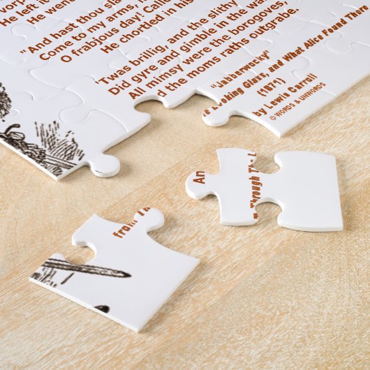 Jabberwocky Gedicht durch Lewis Carroll Puzzle (Seite)