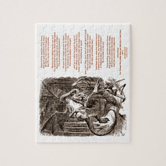 Jabberwocky Gedicht durch Lewis Carroll Puzzle (Vertikal)