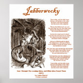 Jabberwocky (Lewis Carroll Through Looking Glass) Poster (Vorne)