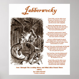 Jabberwocky (Lewis Carroll Through Looking Glass) Poster