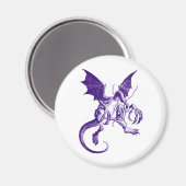 Jabberwocky Lila Magnet (Vorderseite/Rückseite)