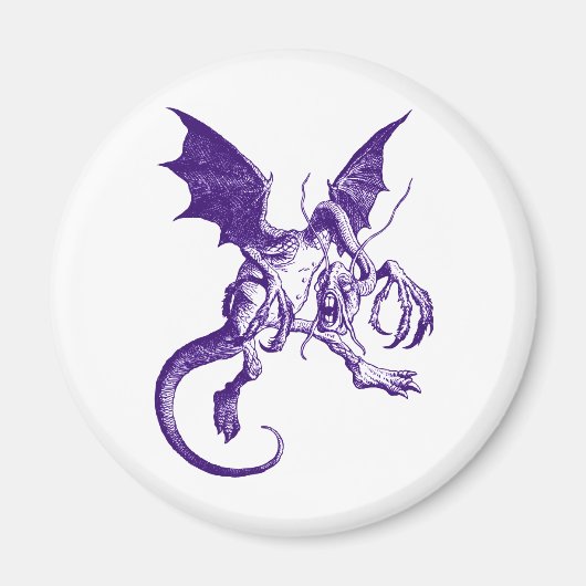 Jabberwocky Lila Magnet (Vorne)
