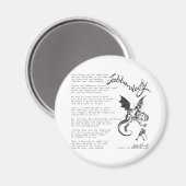 Jabberwocky Poem Magnet (Vorderseite/Rückseite)
