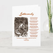 Jabberwocky Poem von Lewis Carroll (Black Adder) Karte (Vorderseite)