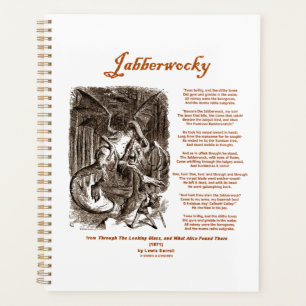 Jabberwocky Poem von Lewis Carroll (Black Adder) Planer