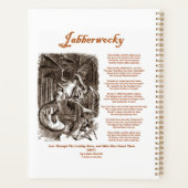Jabberwocky Poem von Lewis Carroll (Black Adder) Planer (Rückseite)