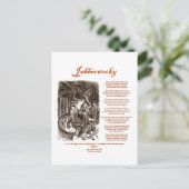 Jabberwocky Poem von Lewis Carroll (Black Adder) Postkarte (Stehend Vorderseite)