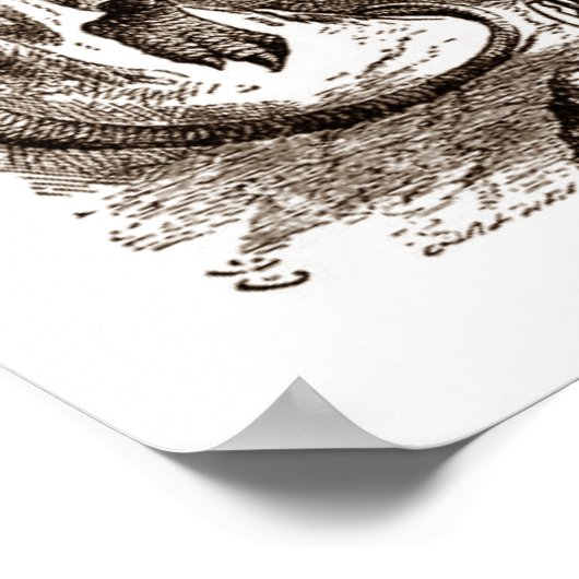 Jabberwocky Poem von Lewis Carroll Poster (Ecke)