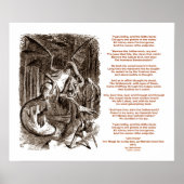 Jabberwocky Poem von Lewis Carroll Poster (Vorne)