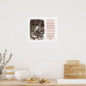 Jabberwocky Poem von Lewis Carroll Poster (Küche)