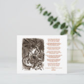 Jabberwocky Poem von Lewis Carroll Postkarte (Stehend Vorderseite)