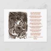 Jabberwocky Poem von Lewis Carroll Postkarte (Vorderseite)