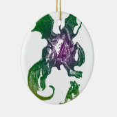 Jabberwocky und Alice Keramik Ornament (Rechts)