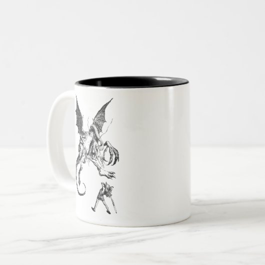Jabberwocky Zweifarbige Tasse (Vorderseite Links)