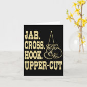 Jabs. Überqueren. Hook. Trainer für Boxtrainee Karte (Gelbe Blume)