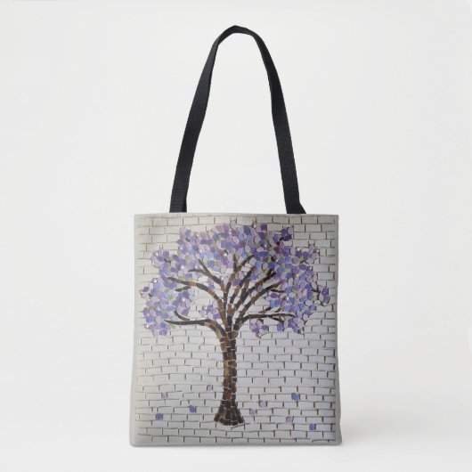 Jacaranda-Baum des Lebensmosaiks Tasche (Vorderseite)