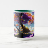 Jacaranda Bäume und Lavendelfelder, Tasse Kaffee (Zentrum)