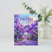 Jacaranda-Bäume von Pretoria Südafrika Postkarte (Stehend Vorderseite)