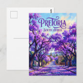 Jacaranda-Bäume von Pretoria Südafrika Postkarte (Vorne/Hinten)