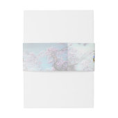 Jacaranda Blooms & Lily Bouquet Einladungsbanderole (Rückseitenbeispiel)