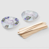 Jacaranda Blooms & Lily Bouquet Fans Fächer (Non-assembled)