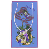 Jacaranda Blooms & Lily Bouquet Geschenktasche Kleine Geschenktüte (Vorderseite)