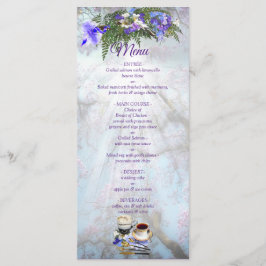 Jacaranda Blooms & Lily Bouquet Menu Menükarte