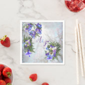 Jacaranda Blooms & Lily Bouquet Napkins Serviette (Beispiel)