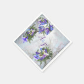 Jacaranda Blooms & Lily Bouquet Napkins Serviette (Ecke)