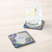 Jacaranda Blooms & Lily Bouquet Untersetzer (Rechte Seite)